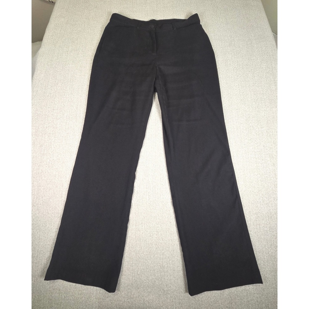 Coldwater Creek Women's Black Career Dress Pants Size 8 Polyester Blend Office